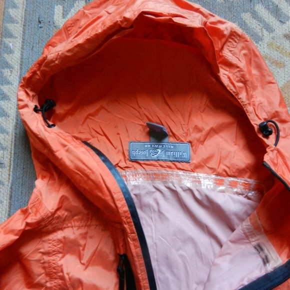 William Joseph Rain Jacket Adult Medium Orange Black Waterproof Fishing Shell - Picture 8 of 11
